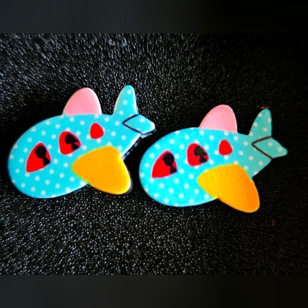 Airplane Colorful Stud Earrings